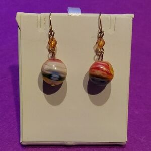 Multicolor Beaded Drop Earrings